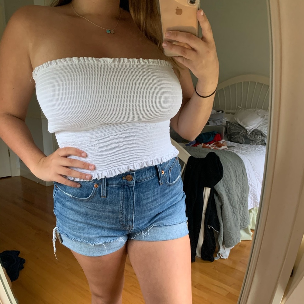 WHITE TUBE TOP